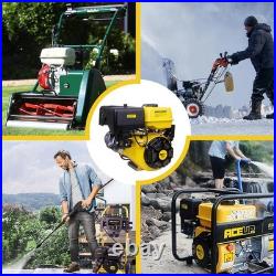 15HP 420cc Gas Engine Horizontal Shaft, Electric Start Gas Motor, Aceup Energy