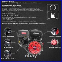 15HP 420cc Gas Powered Engine Recoil Splitter Go Kart Engine Horizontal Shaft