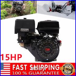 15HP 4-Stroke 420cc OHV Horizontal Shaft Gas Engine Recoil Start Go Kart Motor