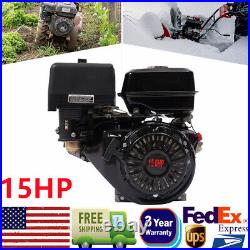 15HP 4 Stroke 420cc OHV Horizontal Shaft Gas Engine Recoil Start Go Kart Motor