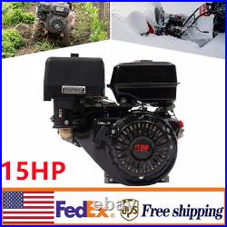 15HP 4 Stroke 420cc OHV Horizontal Shaft Gas Engine Recoil Start Go Kart Motor