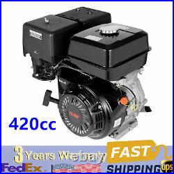 15HP 4 Stroke 420cc OHV Horizontal Shaft Gas Engine Recoil Start Go Kart Motor