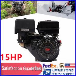 15HP 4-Stroke 420cc OHV Horizontal Shaft Gas Engine Recoil Start Go Kart Motor