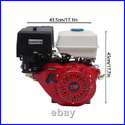 15HP 4 Stroke 420cc OHV Horizontal Shaft Gas Engine Recoil Start Go Kart Motor