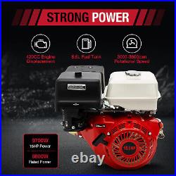 15HP 4 Stroke 420cc OHV Horizontal Shaft Gas Engine Recoil Start Go Kart Motor