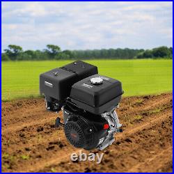 15HP 4-Stroke 420cc OHV Horizontal Shaft Gas Engine Recoil Start Go Kart Motor