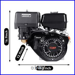 15HP 4-Stroke OHV Horizontal Shaft Gas Engine Recoil Start Motor 420cc