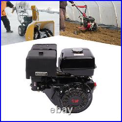 15HP OHV Horizontal Shaft Gas Engine 420CC 4-Stroke Manual Recoil Start 3600RPM