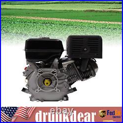 15 HP 420CC 4 Strokes Gas Motor Engine OHV Horizontal Shaft Recoil Start Motor