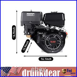 15 HP 420CC 4 Strokes Gas Motor Engine OHV Horizontal Shaft Recoil Start Motor