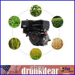 15 HP 420CC 4 Strokes Gas Motor Engine OHV Horizontal Shaft Recoil Start Motor