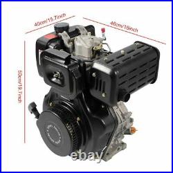 186F 10 HP 406cc 4-stroke Tiller Engine Single Cylinder Motor Shaft 72.2mm