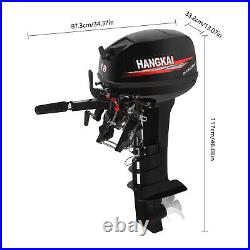 18HP 2 Stroke Outboard Motor Boat Engine Gas Powered Long Shaft Water Cooling US