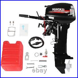 18HP 2 Stroke Outboard Motor Boat Engine Gas Powered Long Shaft Water Cooling US