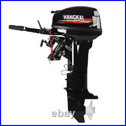 18HP 2 Stroke Outboard Motor Boat Engine Gas Powered Long Shaft Water Cooling US