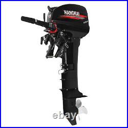 18HP 2 Stroke Outboard Motor Boat Engine Gas Powered Long Shaft Water Cooling US