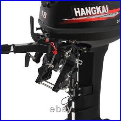 18HP 2 Stroke Outboard Motor Boat Engine Gas Powered Long Shaft Water Cooling US