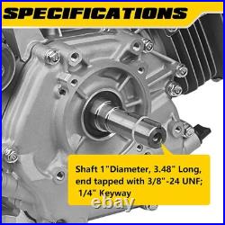 18HP 459cc Gas Engine Horizontal Shaft, 4Stroke OHV Gas Motor with Electric Start