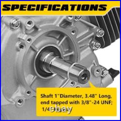 18HP 459cc Gas Engine Horizontal Shaft, 4Stroke OHV Gas Motor with Electric Start