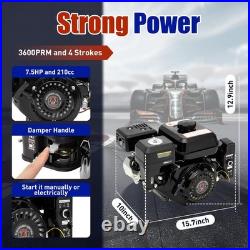 212CC 7.5HP 4-Stroke Gas Engine Electric Start Straight Shaft 3600Rpm for GoKart