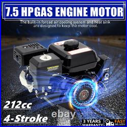 212cc 4-Stroke 7.5 HP Electric Start Horizontal Engine Gas 20mm Diameter Shaft