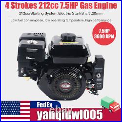 212cc 7.5 HP Gas powered Go Kart Engine Motor 4-Stroke Electric Start 20mm shaft