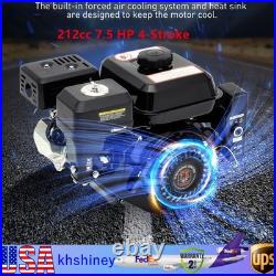 212cc 7.5 HP Gas powered Go Kart Engine Motor 4-Stroke Electric Start 20mm shaft