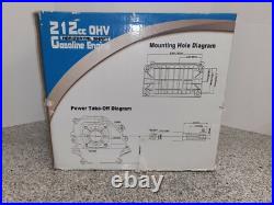 212cc OHV, Tool Shed R210 Horizontal Shaft Gas Engine, 3600 RPM, a-x
