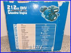 212cc OHV, Tool Shed R210 Horizontal Shaft Gas Engine, 3600 RPM, a-x