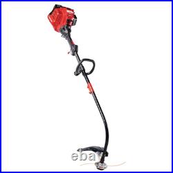25 Cc Gas 2-Cycle Curved Shaft Trimmer With Attachment Capabilities