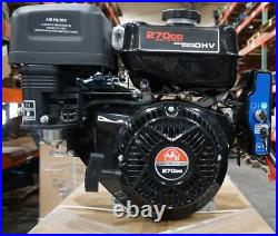 270cc Horizontal shaft gas engine 9HP electric start with pull cord backup