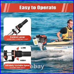 2.3 HP 2Stroke Gas-Powered Outboard Motor Trolling Boat Engine 52CC WithLong Shaft