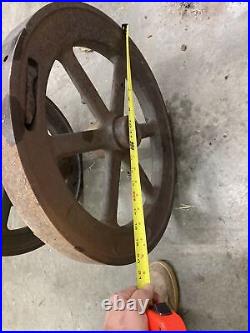 2 HP Root & Vandervoort Flywheels And Crank Shaft Antique Hit & Miss Gas Engine