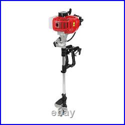 2-Stroke 6HP Outboard Motor Fishing Boat Engine Short Shaft Gas Air Cooling 63cc