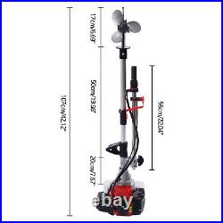 2 Stroke Gas-Powered Outboard Trolling Motor 2.3 HP Boat Engine Long Shaft, 52CC