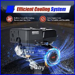 420cc 4-Stroke 15 HP OHV Horizontal Shaft Gas Engine Recoil Start Go Motor