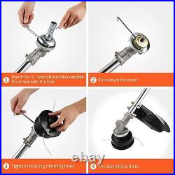 42.7CC 2-Stroke Grass String Trimmer Straight Shaft Brush Cutter Gas Weed Eater#