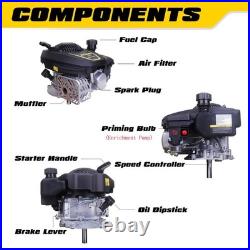4.4HP 173cc Gas Engine Vertical Shaft 4-Stroke OHV Motor with Primer, Aceup Energy