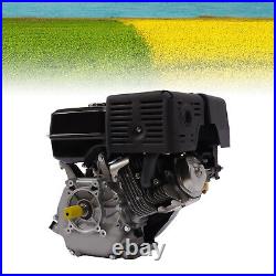 4-Stroke 15HP 420cc 1.72Gal OHV Horizontal Shaft Gas Engine Recoil Start Motor