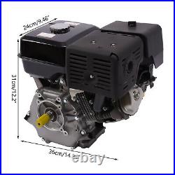 4-Stroke 15HP 420cc 1.72Gal OHV Horizontal Shaft Gas Engine Recoil Start Motor