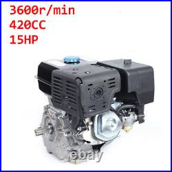 4 Stroke 15HP 420cc OHV Horizontal Shaft Gas Engine Recoil Start Go Kart Motor