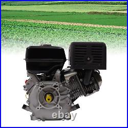 4-Stroke 15HP 420cc OHV Horizontal Shaft Gas Engine Recoil Start Motor