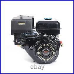 4-Stroke 15HP OHV Horizontal Shaft Gas Engine 420cc Recoil Start with Oil Alarm US
