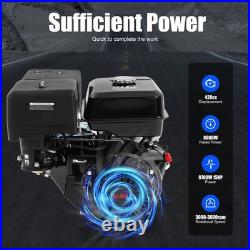 4-Stroke 420CC 15HP OHV Horizontal Shaft Gas Engine Recoil Start Go Kart Motor