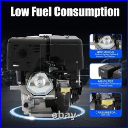 4-Stroke 420CC 15HP OHV Horizontal Shaft Gas Engine Recoil Start Go Kart Motor
