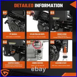 4-Stroke 420cc 15HP OHV Horizontal Shaft Gas Engine Electric Start Go Kart Motor