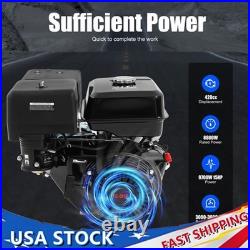 4-Stroke 420cc 15HP OHV Horizontal Shaft Gas Engine Recoil Start Go Kart Motor