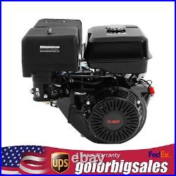 4-Stroke 420cc 15HP OHV Horizontal Shaft Gas Engine Recoil Start Go Kart Motor