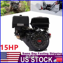 4-Stroke 420cc 15HP OHV Horizontal Shaft Gas Engine Recoil Start Go Kart Motor