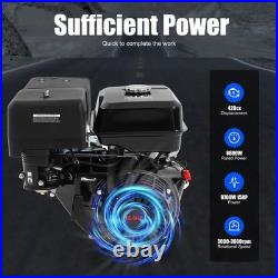 4-Stroke 420cc 15HP OHV Horizontal Shaft Gas Engine Recoil Start Go Kart Motor